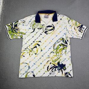 VINTAGE Pepe Jeans Polo Shirt Mens XL Blue White Spider Heavyweight Embroidered